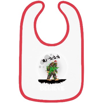 Discover Bigfoot Christmas Tree Lights Believe Sasquatch Bibs