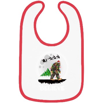 Discover Bigfoot Christmas Tree Lights Believe Sasquatch Bibs