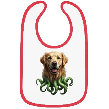 Discover GOLDEN RETRIEVER KRAKEN: SEA'S CUTEST MONSTER Bibs