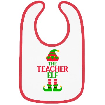 Discover The Teacher Elf Funny Christmas Bibs