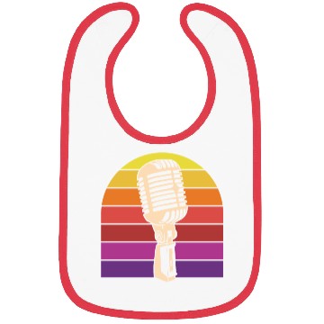 Discover Vintage Microphone Retro Sunset Bibs