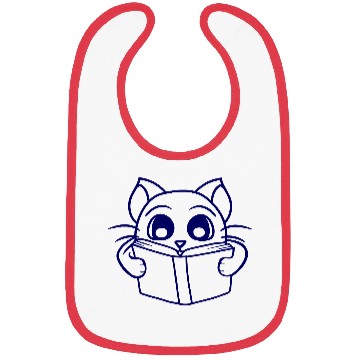 Discover Nerd Cat Reads Novel Book School Reading Learning Bibs
