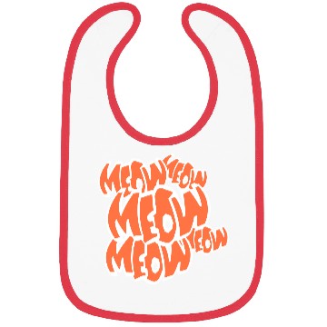 Discover Many Funny Meow Cat Meow Comic Letters Text Quote Bibs
