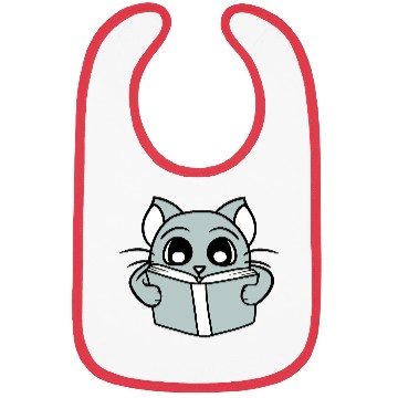 Discover Nerd Cat Reads Novel Book School Reading Learning Bibs