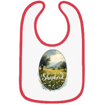 Discover The Lord Is My Shepherd Peaceful Christian Artwork Bibs