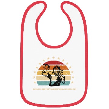 Discover Sundays Are for Touchdowns and Snacks Bibs