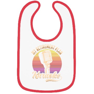 Discover My Retirement Plan Karaoke Microphone Retro Bibs