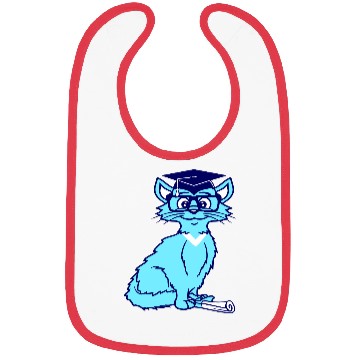 Discover College Degree Cat School-leaving Certificate Pass Bibs