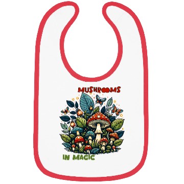 Discover Mushroom in Magic Design Bibs