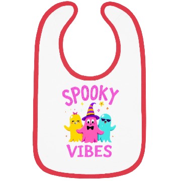 Discover Spooky Vibes Halloween Ghost Party Fun Bibs