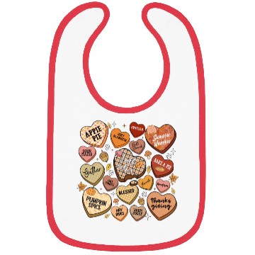 Discover fall candy hearts Bibs