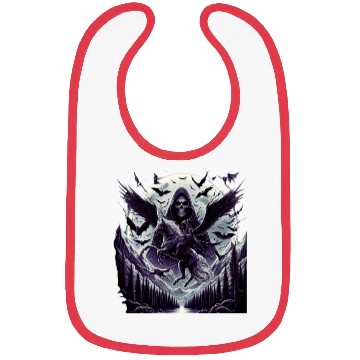 Discover Black Gothic Death with Evil Spirit Bibs