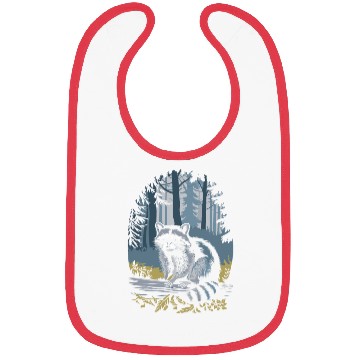 Discover Cottagecore Forest Raccoon Serenity Bibs