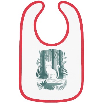 Discover Cottagecore Black Cat In enchanting Forest Bibs