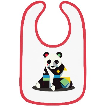 Discover Geometric Panda - Minimalistic and Cute Bibs