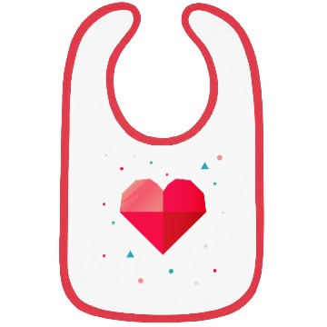 Discover Geometric heart - modern & colorful design Bibs