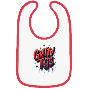 Discover Gritty Tigs: Bold Typography Meets Urban Edge Bibs