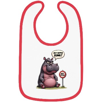 Discover Grumpy? No, Just in My Hippo Zone! Bibs