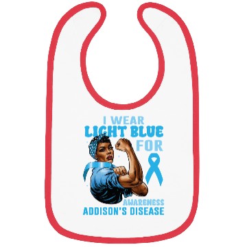 Discover I Wear Light Blue For Addisons Disease Awareness Bibs