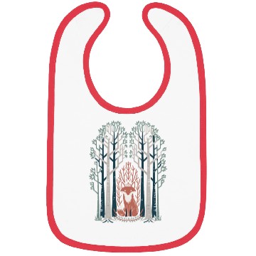 Discover Cottagecore Fox in enchanting Forest Bibs