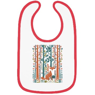 Discover Cottagecore Fox in enchanting Forest Bibs