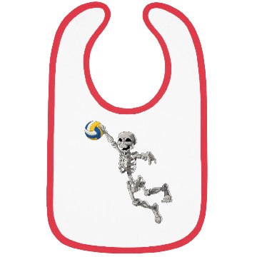 Discover Volleyball Skeleton Volleyball Player Halloween Bibs