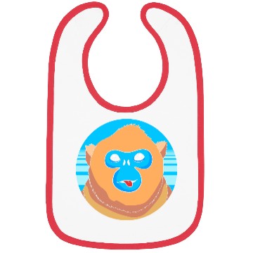 Discover Monkey Lover Cute Snub Nosed Monkey Face Bibs