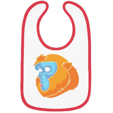 Discover Monkey Lover Golden Snub Nosed Monkey Face Bibs