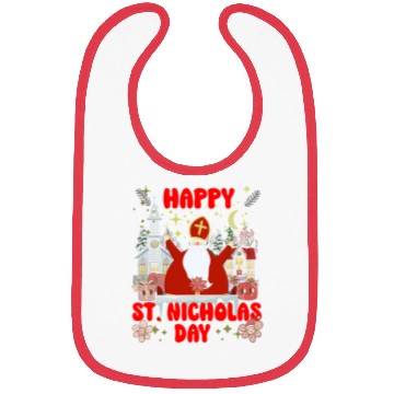 Discover Happy saint Nicholas dayretro logo Bibs
