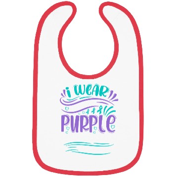 Discover Wellness Collection - I Wear Purple & Teal Bibs