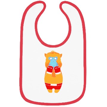 Discover Funny Golden Snub Nosed Monkey Boxing Bibs