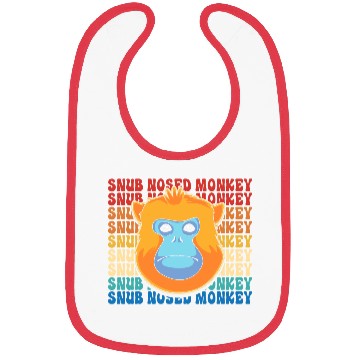 Discover Retro Golden Snub Nosed Monkey Cute Monkey Face Bibs