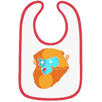 Discover Cute Monkey Face Golden Snub Nosed Monkey Lover Bibs