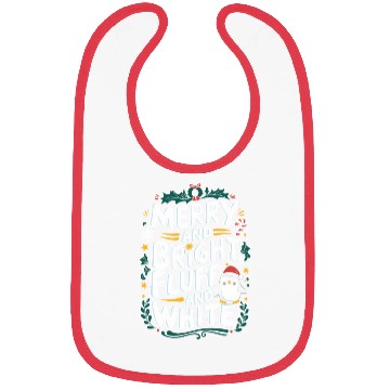 Discover Merry And Bright, Fluff And White Penguin Bibs