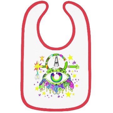 Discover Crazy Psychedelic Pop Punk Monster Bibs