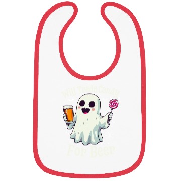 Discover Will Trade Candy For Beer Funny Halloween Bibs