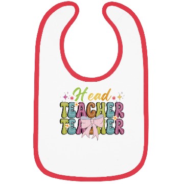 Discover Head Teacher Coquette Bow , Teacher Design Bibs