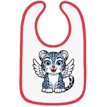 Discover Blue tiger cat with angel wings dreamlike Bibs