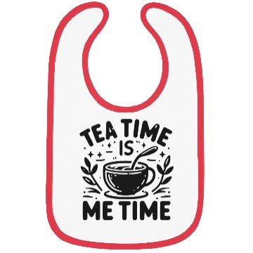 Discover Tea Time is Me Time Bibs