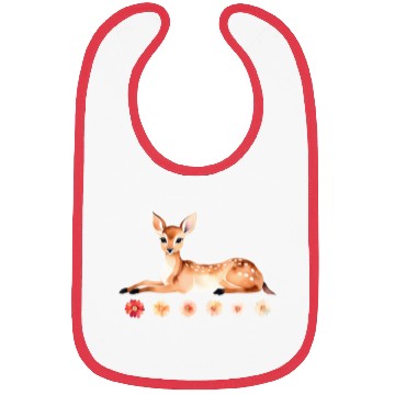 Discover Floral Deer Bibs
