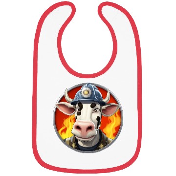Discover Firefighter cow Bibs