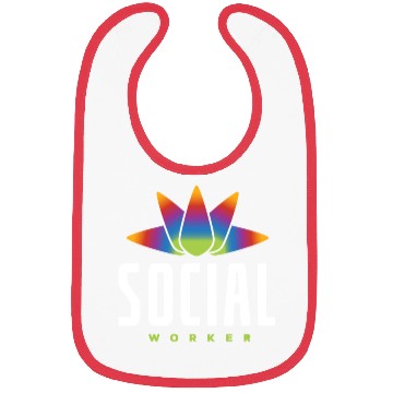 Discover Social Worker Rainbow Lotus Bibs