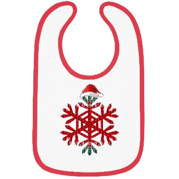 Discover Christmas Buffalo Plaid Snowflakes Santa hat Bibs