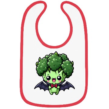 Discover Cute Halloween Broccoli Vampire Cartoon Bibs