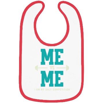 Discover Me vs Me I Am My Only Competition Workout Saying Bibs