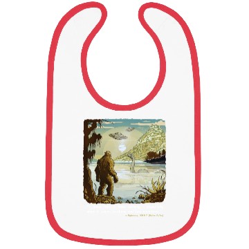 Discover Funny Bigfoot Philosophy Loch Ness Monster UFOs Bibs