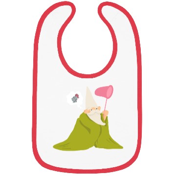 Discover Crawly Gnome Tiny Green Wizard, Funny Green Gnome Bibs