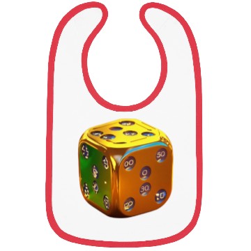Discover Dice Game Boy Casino 3D Art Bibs