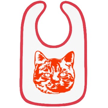 Discover Cool Pretty Cat Head Realistic Looking Face Design Bibs