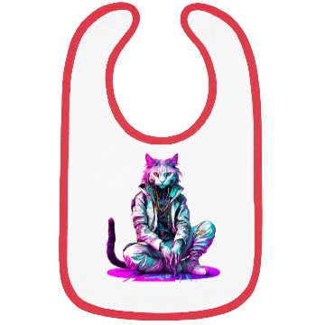 Discover Cyberpunk Rastafarian Cat Bibs